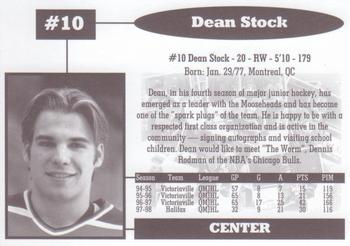1997-98 Halifax Mooseheads (QMJHL) Second Edition #18 Dean Stock Back