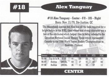 1997-98 Halifax Mooseheads (QMJHL) Second Edition #20 Alex Tanguay Back