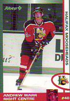 1997-98 Halifax Mooseheads (QMJHL) Second Edition #22 Andrew Warr Front