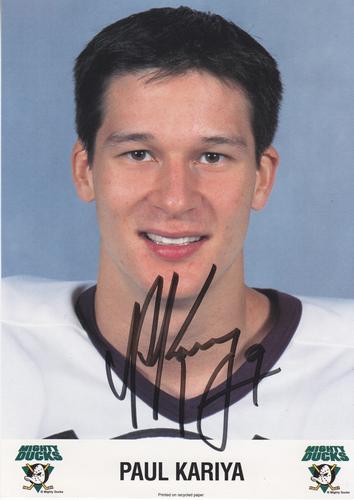 1995-96 Anaheim Mighty Ducks #NNO Paul Kariya Front