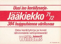 1971-72 Williams Jaakiekko (Finnish) #40 Christer Abrahamsson Back