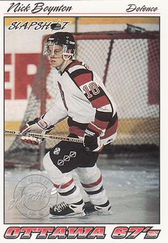 1995-96 Slapshot OHL - Promos #NNO Nick Boynton Front