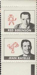 1969-70 Topps - All-Star Stamp Pairs #NNO Red Berenson / Jean Ratelle Front