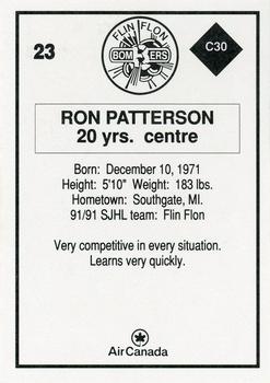 1991-92 Air Canada/Old Dutch SJHL #C30 Ron Patterson Back