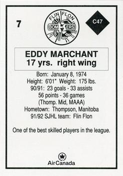 1991-92 Air Canada/Old Dutch SJHL #C47 Eddy Marchant Back
