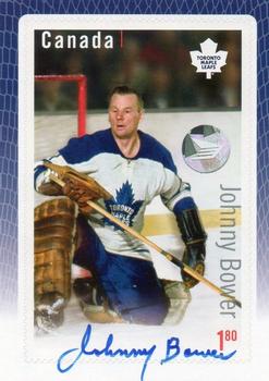 2015 Canada Post Great Canadian Goalies - Autographs #NNO Johnny Bower Front