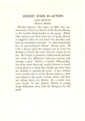 1963-64 Toronto Star Hockey Stars In Action #NNO Leo Boivin Back