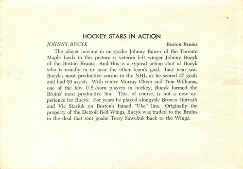 1963-64 Toronto Star Hockey Stars In Action #NNO Johnny Bucyk Back