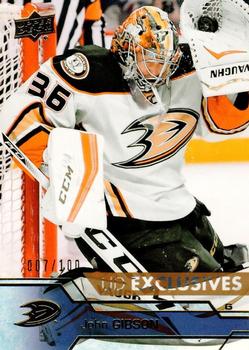 2016-17 Upper Deck - UD Exclusives #1 John Gibson Front