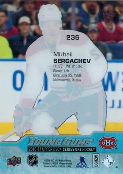 2016-17 Upper Deck - Clear Cut #236 Mikhail Sergachev Back