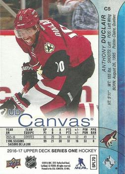 2016-17 Upper Deck - UD Canvas #C5 Anthony Duclair Back