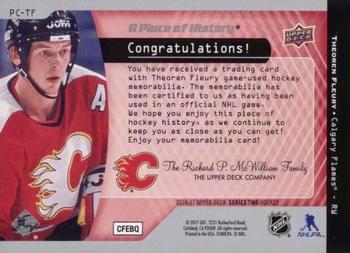 2016-17 Upper Deck - A Piece of History 1,000 Point Club #PC-TF Theoren Fleury Back