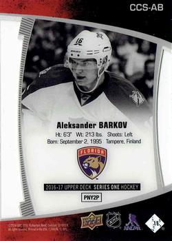 2016-17 Upper Deck - Clear Cut Superstars #CCS-AB Aleksander Barkov Back
