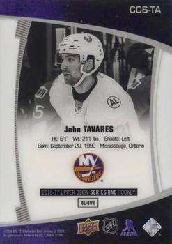 2016-17 Upper Deck - Clear Cut Superstars #CCS-TA John Tavares Back