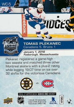 2016-17 Upper Deck - NHL Winter Classic Jumbo #WC-5 Tomas Plekanec Back