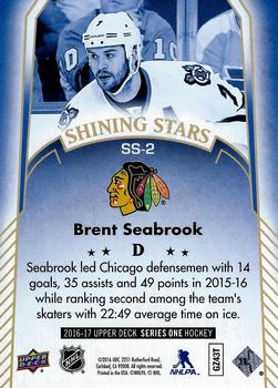 2016-17 Upper Deck - Shining Stars #SS-2 Brent Seabrook Back
