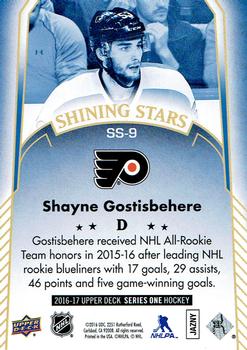 2016-17 Upper Deck - Shining Stars #SS-9 Shayne Gostisbehere Back