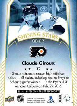 2016-17 Upper Deck - Shining Stars #SS-22 Claude Giroux Back
