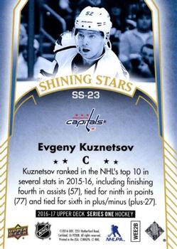2016-17 Upper Deck - Shining Stars #SS-23 Evgeny Kuznetsov Back