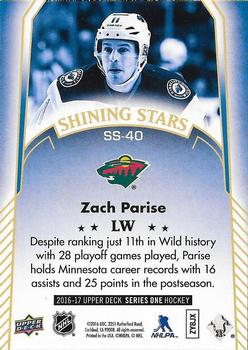 2016-17 Upper Deck - Shining Stars #SS-40 Zach Parise Back