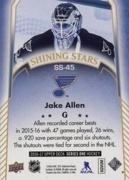 2016-17 Upper Deck - Shining Stars #SS-45 Jake Allen Back