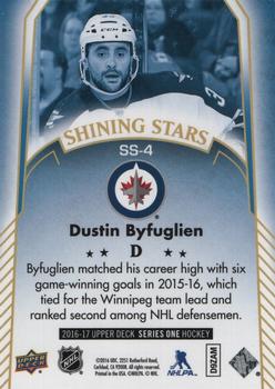 2016-17 Upper Deck - Shining Stars Blue #SS-4 Dustin Byfuglien Back