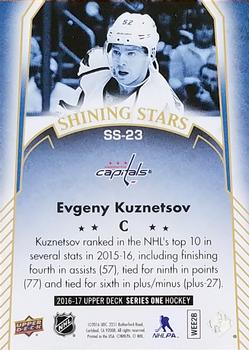 2016-17 Upper Deck - Shining Stars Blue #SS-23 Evgeny Kuznetsov Back