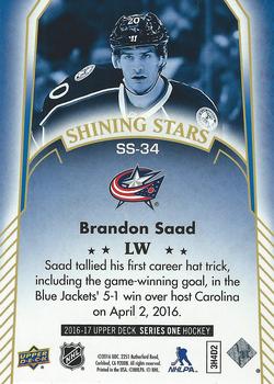 2016-17 Upper Deck - Shining Stars Blue #SS-34 Brandon Saad Back