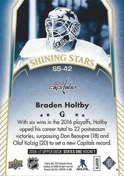 2016-17 Upper Deck - Shining Stars Blue #SS-42 Braden Holtby Back