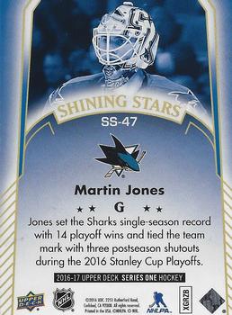 2016-17 Upper Deck - Shining Stars Blue #SS-47 Martin Jones Back