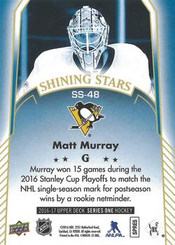 2016-17 Upper Deck - Shining Stars Blue #SS-48 Matt Murray Back