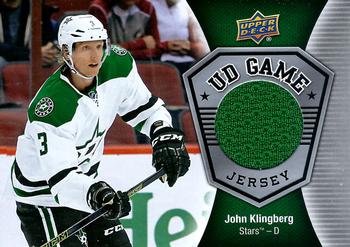 2016-17 Upper Deck - UD Game Jerseys #GJ-KL John Klingberg Front