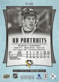 2016-17 Upper Deck - UD Portraits #P-49 Sidney Crosby Back