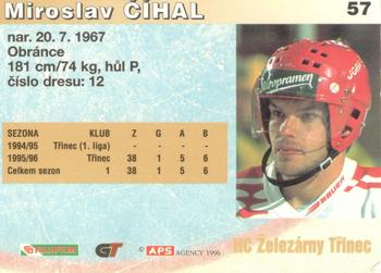 1996-97 APS Extraliga (Czech) #57 Miroslav Cihal Back
