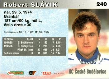1996-97 APS Extraliga (Czech) #240 Robert Slavik Back