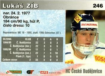 1996-97 APS Extraliga (Czech) #246 Lukas Zib Back