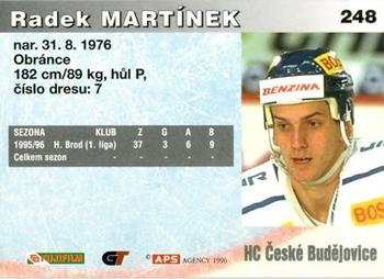 1996-97 APS Extraliga (Czech) #248 Radek Martinek Back