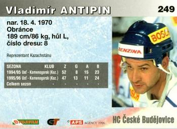 1996-97 APS Extraliga (Czech) #249 Vladimir Antipin Back