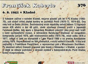 1996-97 APS Extraliga (Czech) #376 Frantisek Kaberle Back
