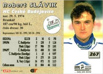 1997-98 Czech APS Extraliga #267 Robert Slavik Back