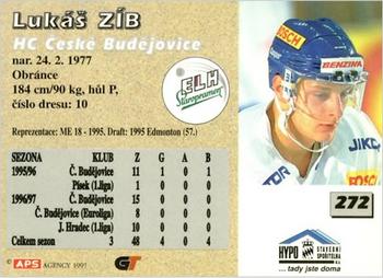 1997-98 Czech APS Extraliga #272 Lukas Zib Back