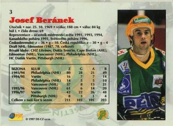 1997-98 Czech DS Extraliga #3 Josef Beranek Back