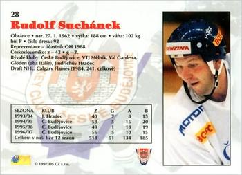 1997-98 Czech DS Extraliga #28 Rudolf Suchanek Back