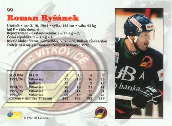 1997-98 Czech DS Extraliga #99 Roman Rysanek Back