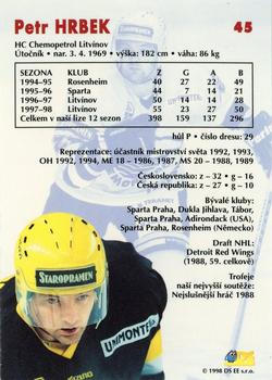 1998-99 DS Extraliga #45 Petr Hrbek Back