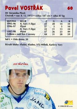 1998-99 DS Extraliga #60 Pavel Vostrak Back