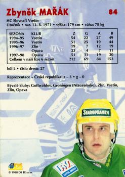 1998-99 DS Extraliga #84 Zbynek Marak Back