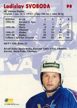 1998-99 DS Extraliga #98 Ladislav Svoboda Back