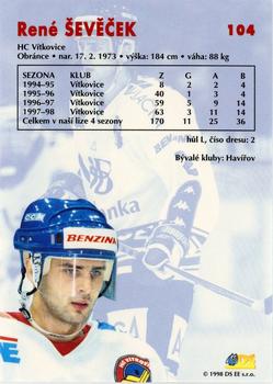 1998-99 DS Extraliga #104 Rene Sevecek Back