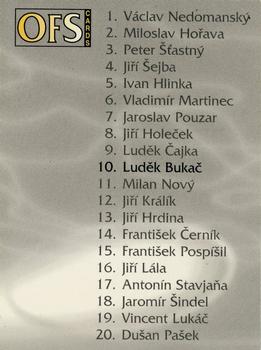 1998-99 OFS - Legends #10 Ludek Bukac Back